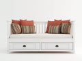 Sofás cama madera acabado blanco 200 x 90 x 85 cm - color blanco con 2 cajones de almacenamiento - diseño clásico para salón y dormitorio
